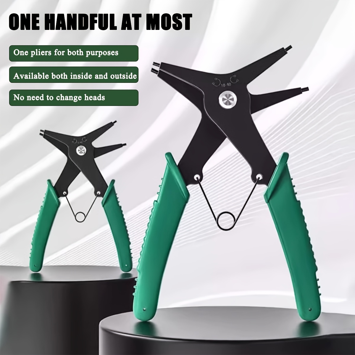 Snap Button Plier - คีมถอดแหวนล็อค 2 in 1, คีมถอดแหวนล็อคอเนกประสงค์, คีมถอดคลิป