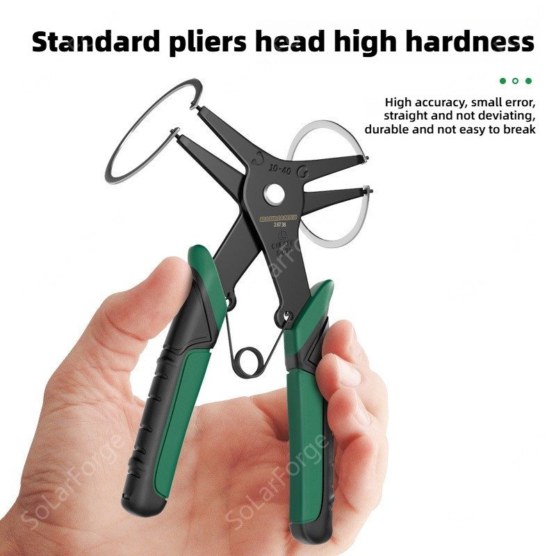 Snap Button Plier - คีมถอดแหวนล็อค คีมวงแหวน คีมย้ำอเนกประสงค์ คีมถอดแหวนล็อคภายในและภายนอก เครื่องมือถอดวงแหวนล็อค คีมมือสำหรับงานช่าง