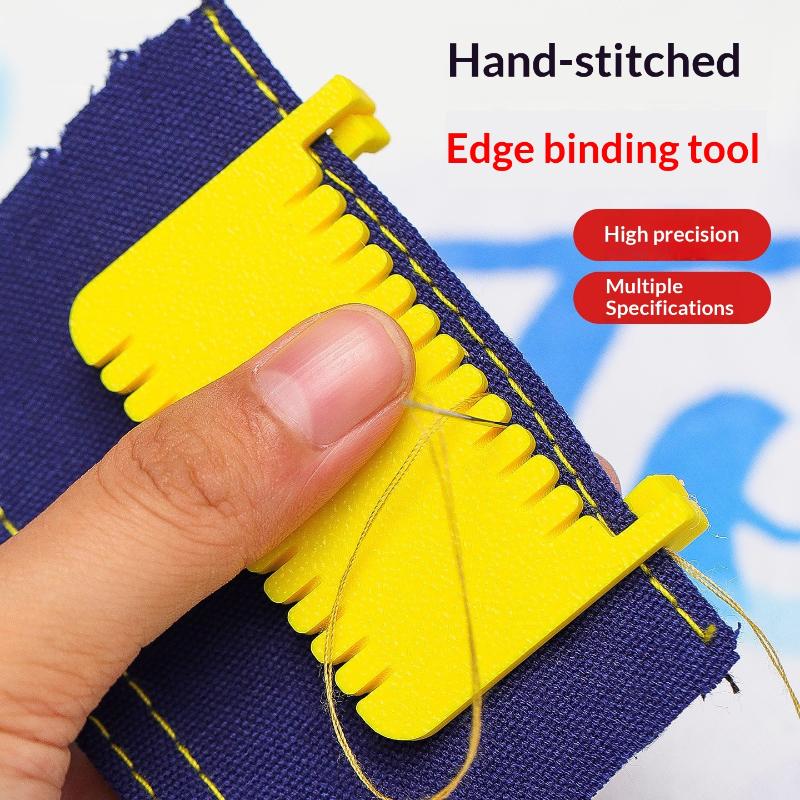 Seam Gauge Metal - ตัวช่วยเย็บผ้าแบบหนีบ 2 ชิ้น ตัวช่วยกำหนดขอบผ้า เครื่องมือวัดแบบพกพาสำหรับผู้เริ่มต้น งานควิลท์