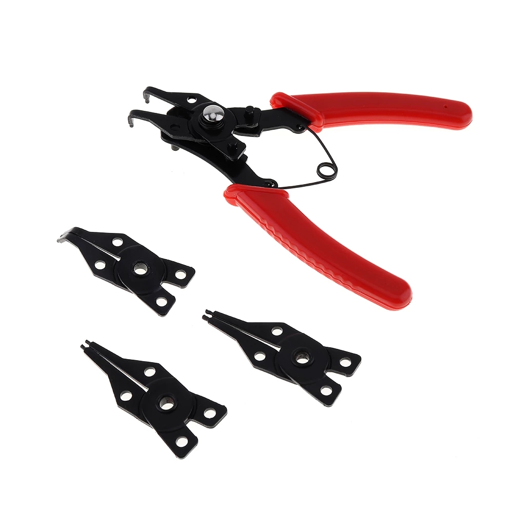 Snap Button Plier - ชุดคีมถอดแหวนล็อค 4 in 1 อเนกประสงค์ สำหรับแหวนล็อคแบบโค้งและแบบตรง