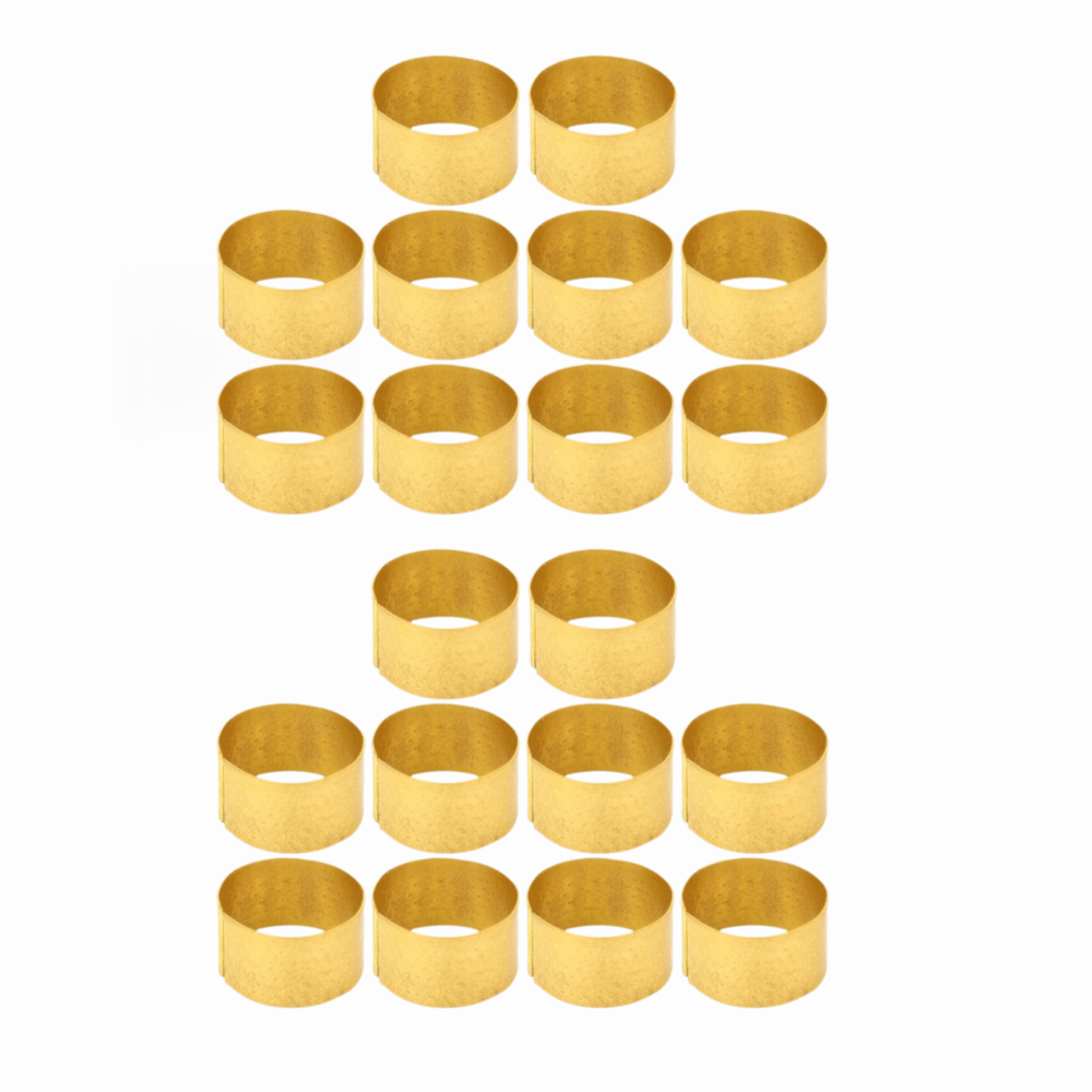 Sewing Thimble Metal - 20 ชิ้น ปลอกนิ้วปรับระดับได้สไตล์เรโทร สำหรับงานเย็บปักถักร้อย ปลอกนิ้วโลหะสีทอง ปลอกนิ้วป้องกันนิ้ว