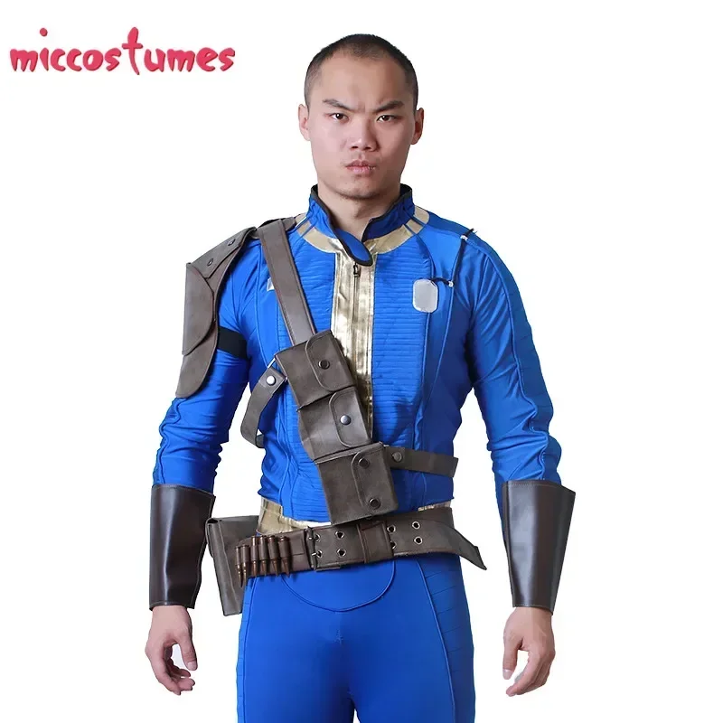 Shoulder Pad Set In - Miccostumes ชุดผู้รอดชีวิตสำหรับชายและหญิง, ชุดคอสเพลย์เข็มขัดรัดไหล่เข็มขัดหนัง PU
