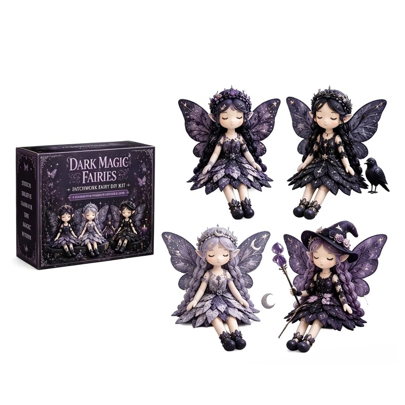 Textile Sewing Kit - ชุดเย็บปะติดปะต่อ Fairy Patchwork 4 ชิ้น ชุดงานฝีมือ