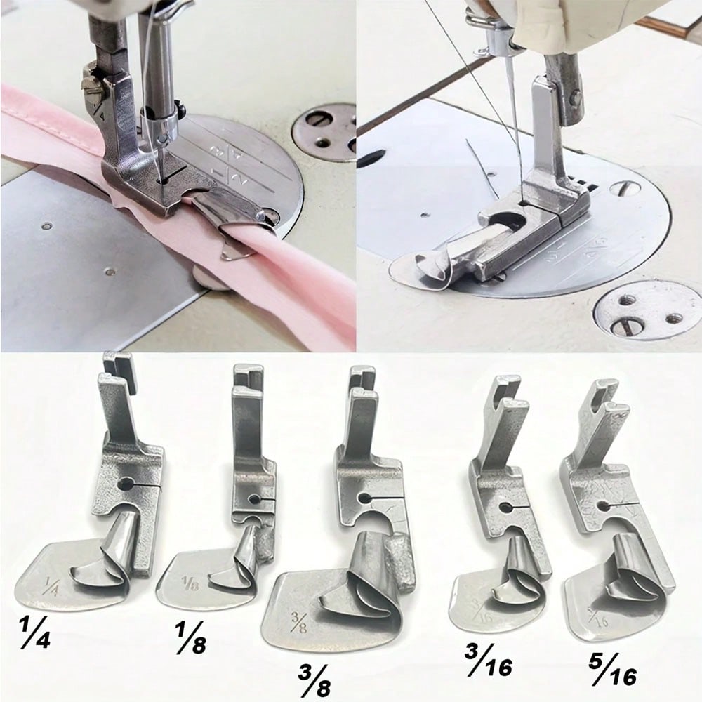 Sewing Factory - ตีนผีจักรเย็บผ้าอุตสาหกรรมแบบโค้ง 1 ชิ้น ขนาด 1/8