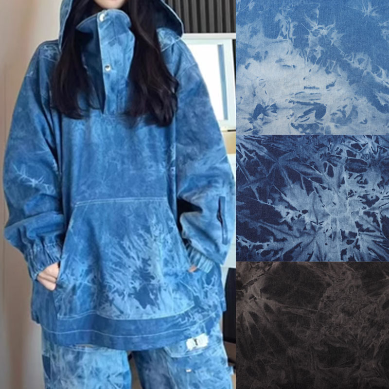 ผ้าเดนิมย้อมสีแบบไท-ได 100% ผ้ - Sewing Tie Dye บทวิจารณ์และราคา