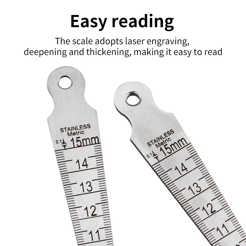 1PC TAPER Gauge Feeler 1-15 มม - Seam Gauge Metal บทวิจารณ์และราคา