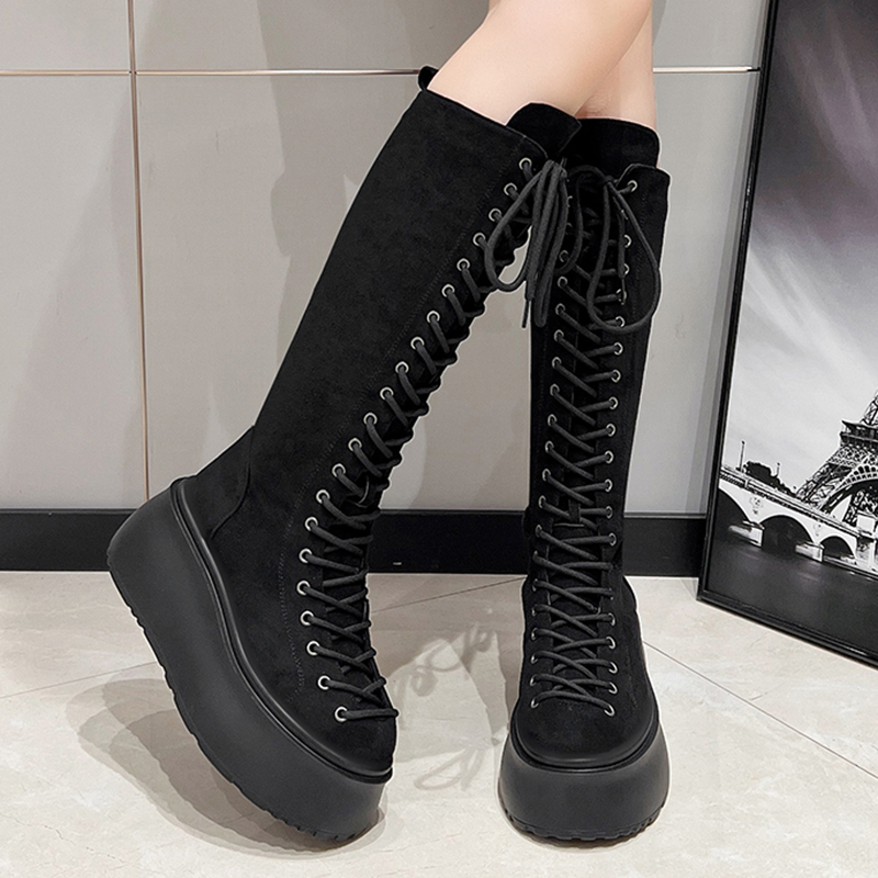 รองเท้าบูทส้นตึกแบบมีพู่ห้อย ส - Sewing Latex บทวิจารณ์และราคา