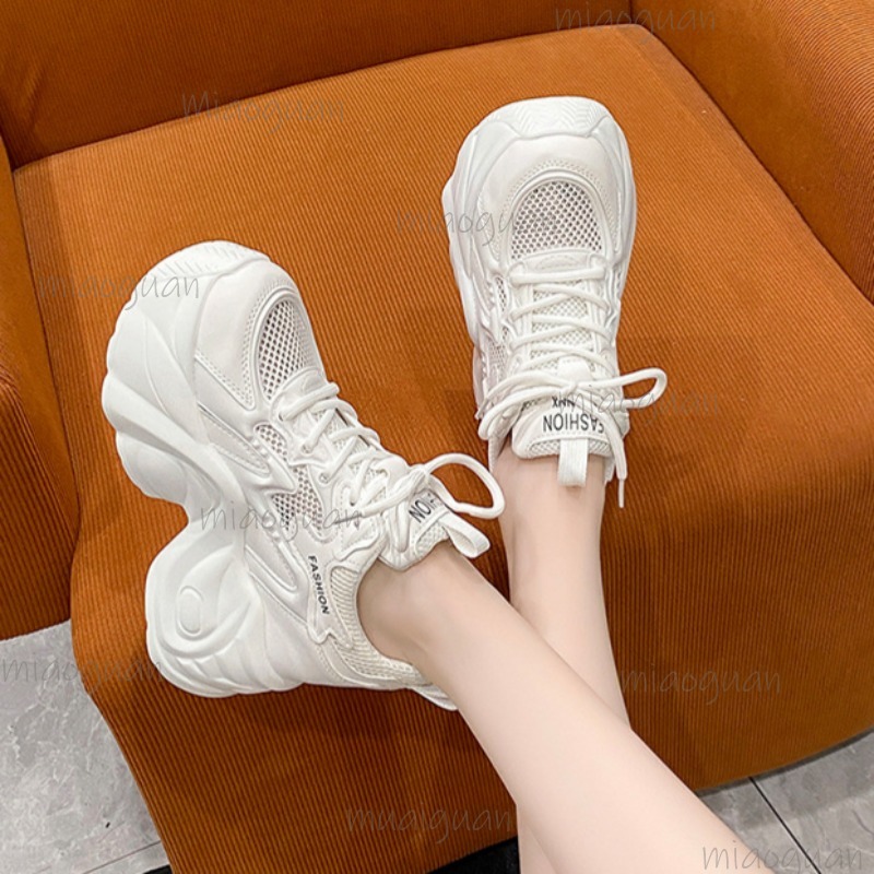 รองเท้าผ้าใบผู้หญิงแบบตาข่ายระ - Sewing Net บทวิจารณ์และราคา