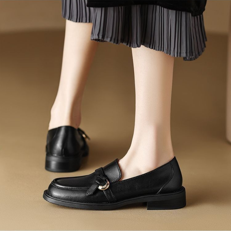 รองเท้าโลฟเฟอร์หนังแท้ทรงกลมสำ - Sewing Latex บทวิจารณ์และราคา