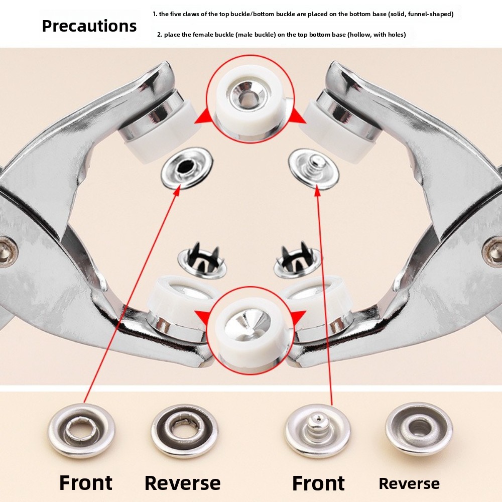 ชุดเครื่องมือตอกหมุดโลหะแบบกดม - Snap Button Plier บทวิจารณ์และราคา