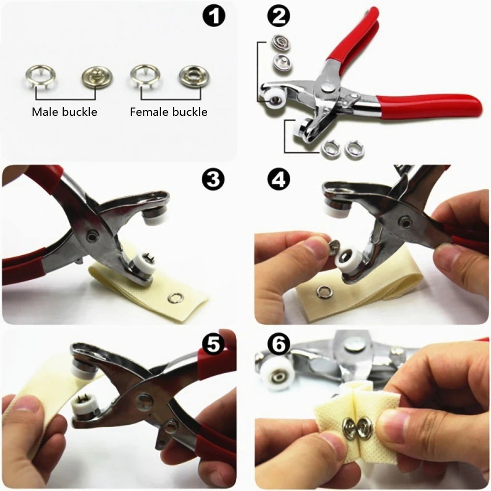 ชุดเครื่องมือตอกหมุดโลหะแบบกดม - Snap Button Plier บทวิจารณ์และราคา