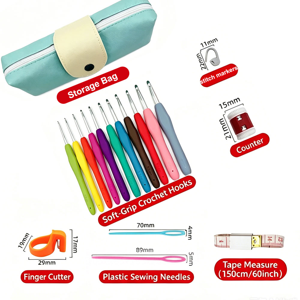 ชุดเข็มโครเชต์ 37 ชิ้น พร้อมกร - Textile Sewing Kit บทวิจารณ์และราคา