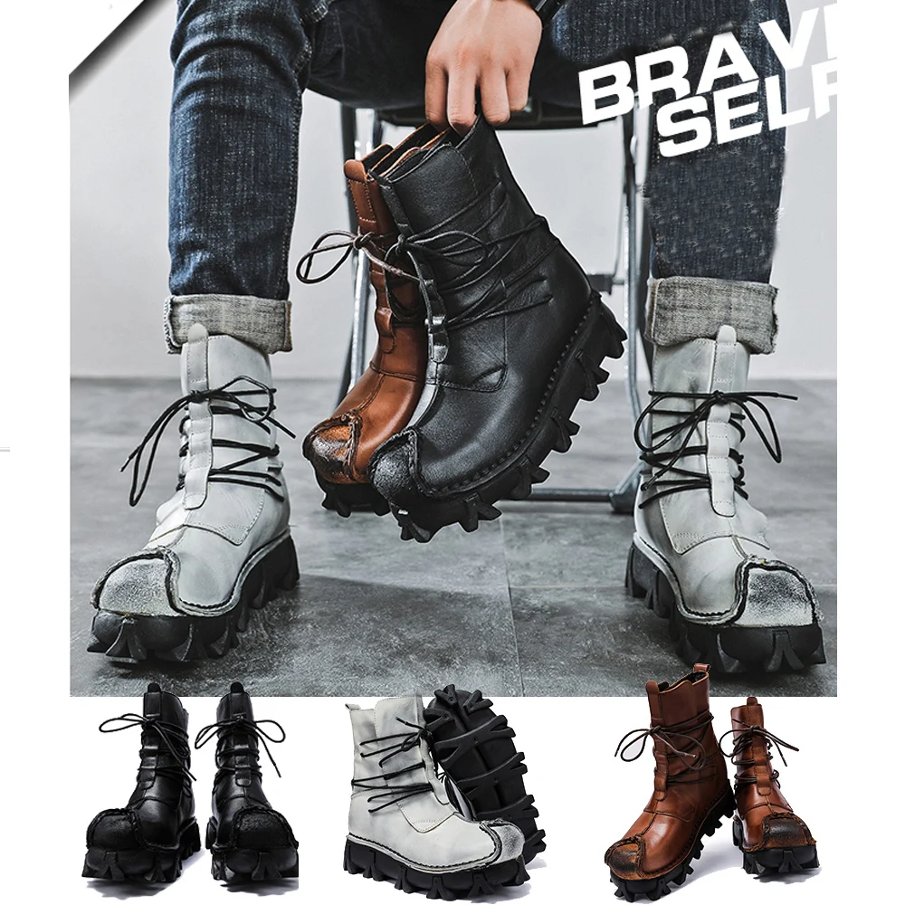 ผู้ชายของแท้หนัง Skull รองเท้า - Sewing Latex บทวิจารณ์และราคา